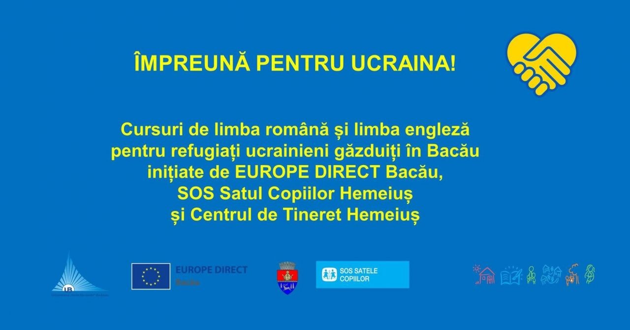 ÎMPREUNĂ PENTRU UCRAINA! Cursuri de limba română și engleză pentru refugiații ucrainieni